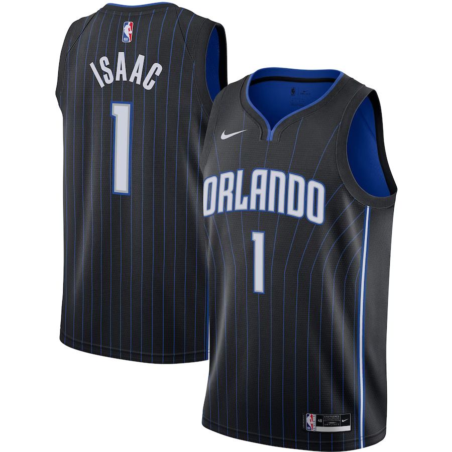 Men Orlando Magic #1 Jonathan Isaac Nike Black Swingman NBA Jersey